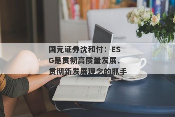 国元证券沈和付：ESG是贯彻高质量发展、贯彻新发展理念的抓手