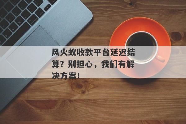 风火蚁收款平台延迟结算？别担心，我们有解决方案！