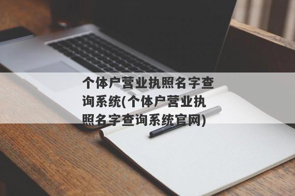 个体户营业执照名字查询系统(个体户营业执照名字查询系统官网)