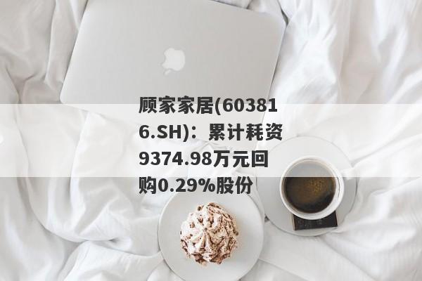 顾家家居(603816.SH)：累计耗资9374.98万元回购0.29%股份