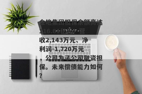 金地集团担保余额高达116.61亿元！营收2,143万元、净利润-1,720万元，公司为子公司融资担保。未来偿债能力如何？