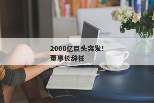 2000亿巨头突发！董事长辞任