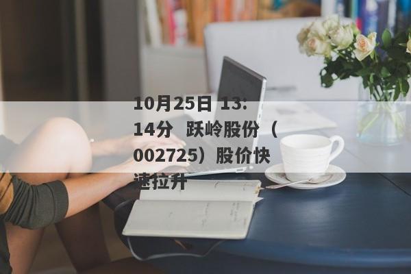 10月25日 13:14分  跃岭股份（002725）股价快速拉升