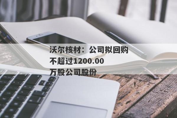 沃尔核材：公司拟回购不超过1200.00万股公司股份