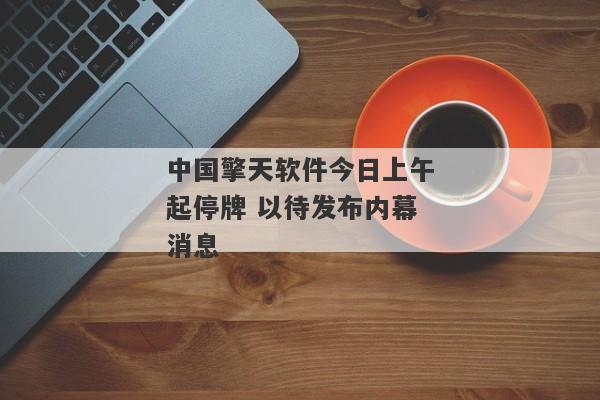 中国擎天软件今日上午起停牌 以待发布内幕消息