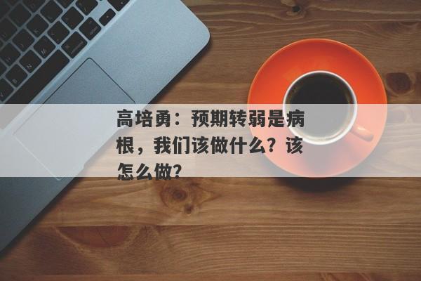 高培勇：预期转弱是病根，我们该做什么？该怎么做？