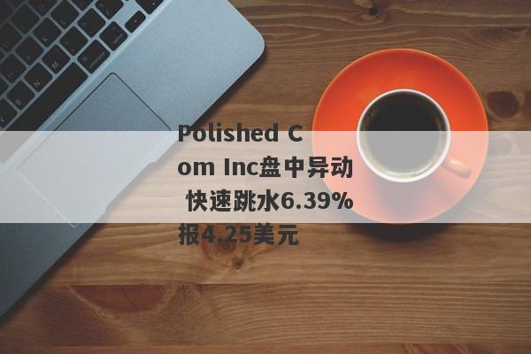 Polished Com Inc盘中异动 快速跳水6.39%报4.25美元