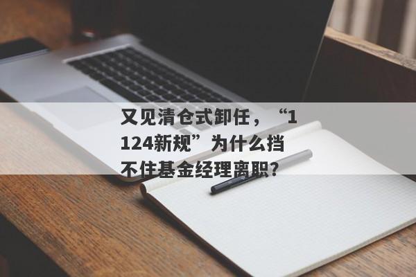 又见清仓式卸任，“1124新规”为什么挡不住基金经理离职？