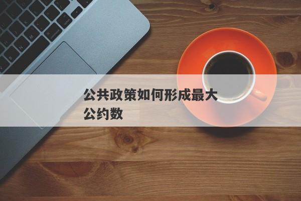 公共政策如何形成最大公约数