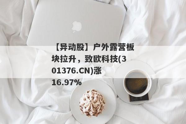 【异动股】户外露营板块拉升，致欧科技(301376.CN)涨16.97%