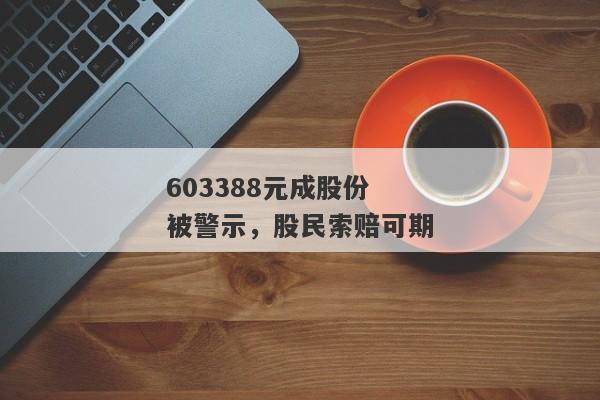 603388元成股份被警示，股民索赔可期