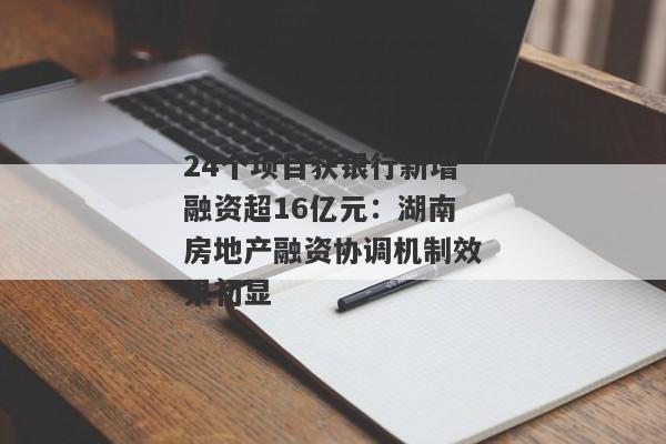 24个项目获银行新增融资超16亿元：湖南房地产融资协调机制效果初显