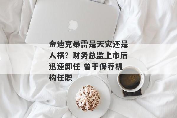 金迪克暴雷是天灾还是人祸？财务总监上市后迅速卸任 曾于保荐机构任职